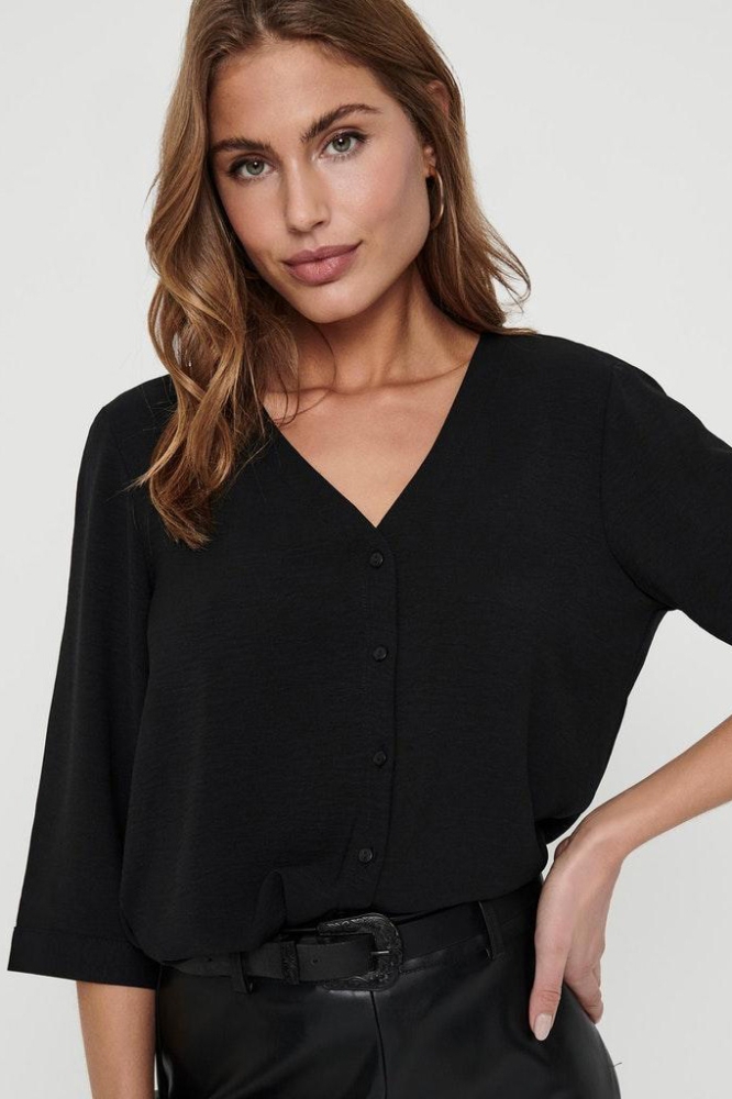 JDYCAPOTE 3/4 SHIRT WVN 15225654 Black